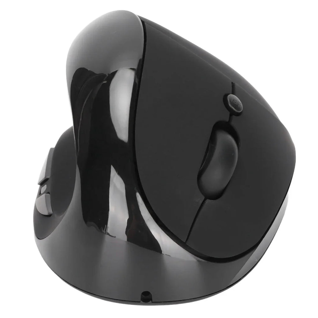 Left Hand Vertical Mouse 2.4G Wireless Vertical Ergonomic Mouse Rechargeable Mouse with USB Adapter Adjustable DPI for PC Black